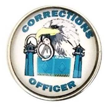 Corrections Officer Snap Charm 20mm for Snap Jewelry - Snap Jewelry