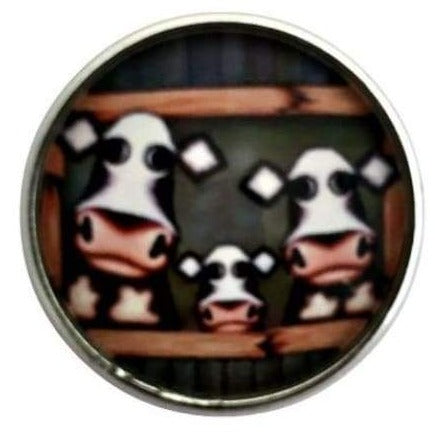 Cow Family Snap Charm 20mm for Snap Jewelry - Snap Jewelry