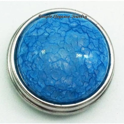 Cracked Acrylic Snap Charm 18mm Snap - Turquoise - Snap Jewelry