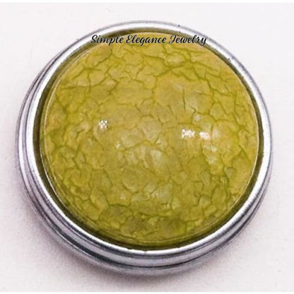 Cracked Acrylic Snap Charm 18mm Snap - Yellow - Snap Jewelry