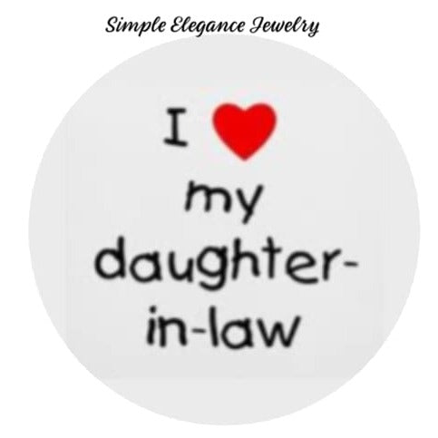 Daughter In Law Snap Charm 20mm- Snap Charm Jewelry - Snap Jewelry