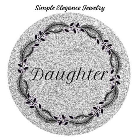 Daughter Snap Charm 20mm - Snap Jewelry
