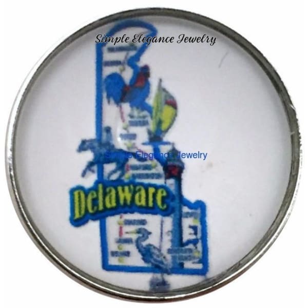 Delaware State Snap 20mm for Snap Charm Jewelry - Snap Jewelry