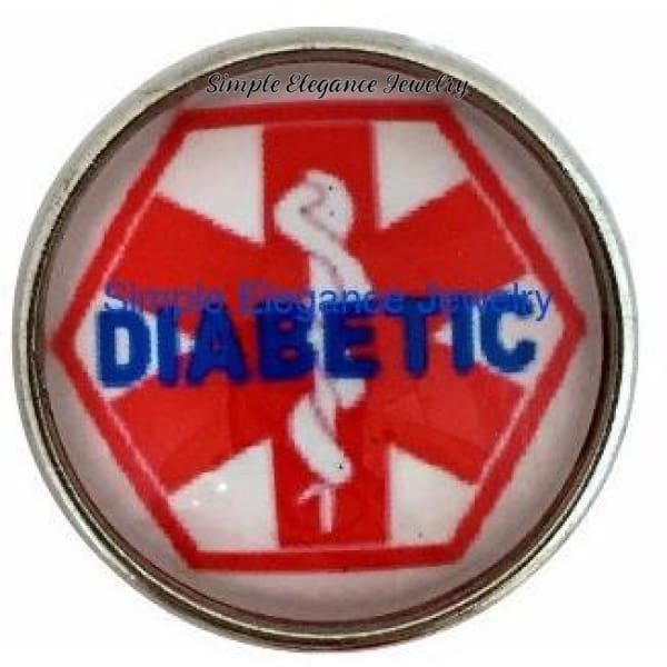 Diabetic Alert Medical Snap 20mm Snap - Snap Jewelry