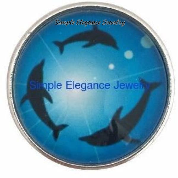 Dolphin Pod Snap 20mm for Snap Charm Jewelry - Snap Jewelry