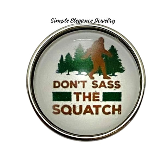 Don’s Sass The Squatch Snap Charm 20mm - Snap Jewelry
