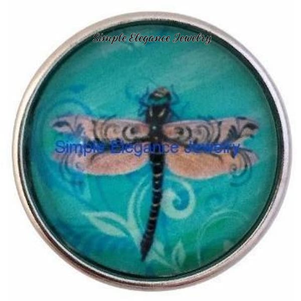 Dragonfly Green Snap 20mm - Snap Jewelry