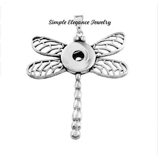 Dragonfly Necklace 20mm Snap (Includes Free Bead Chain) - Snap Jewelry