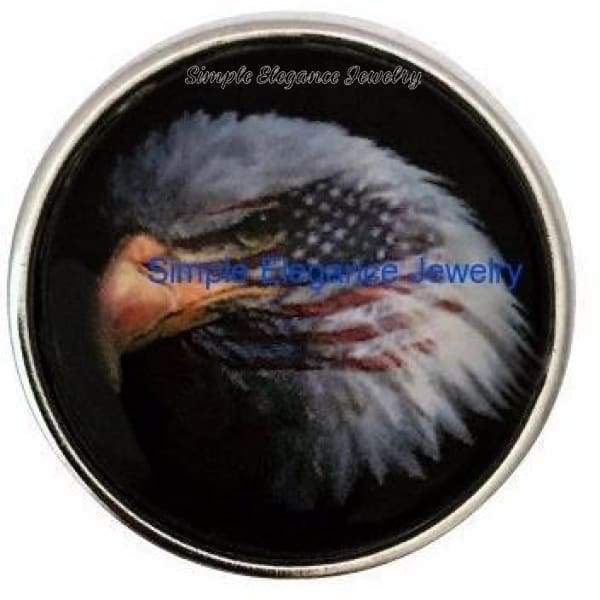 Eagle Flag Snap 20mm for Snap Charm Jewelry 18-20mm - Snap Jewelry