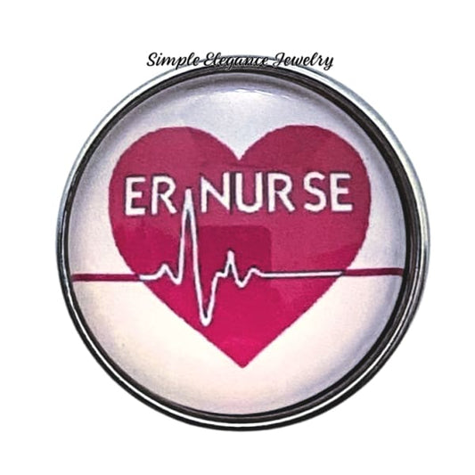 ER Nurse Snap Charm 20mm - Snap Jewelry