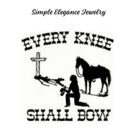 Every Knee Shall Bow Cowboy Cross Snap 20mm Snap for Snap Jewelry - Snap Jewelry