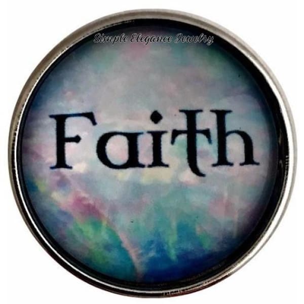 Faith Snap Charm 20mm for Snap Charm Jewelry - Snap Jewelry
