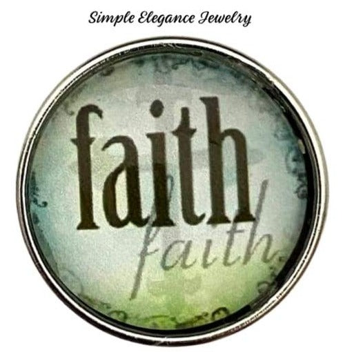 Faith Snap Charm 20mm - Snap Jewelry