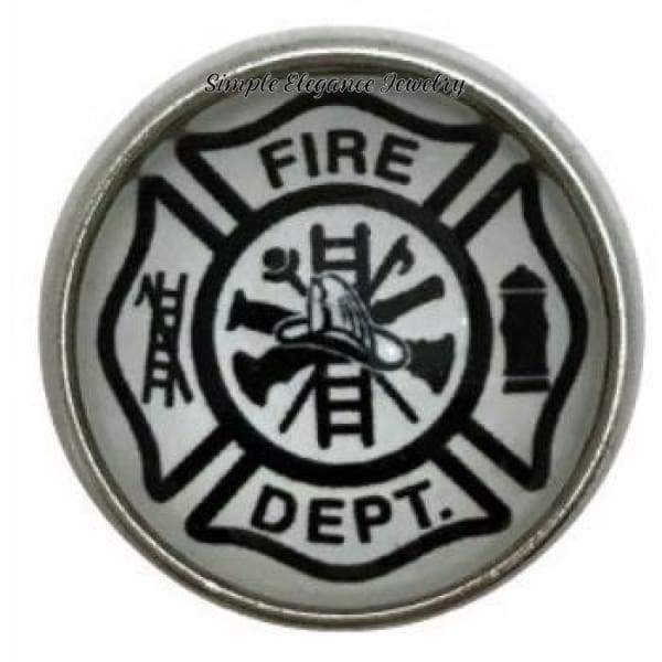 Fire Fighter Snap Charm 20mm for Snap Charm Jewelry - Snap Jewelry