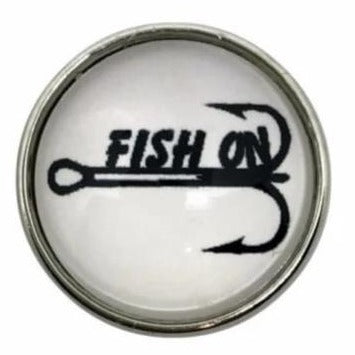 Fishing On Snap Button 20mm - Snap Jewelry