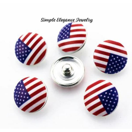 Flag Acrylic Snap Charm 18mm for Snap Charm Jewelry - Snap Jewelry
