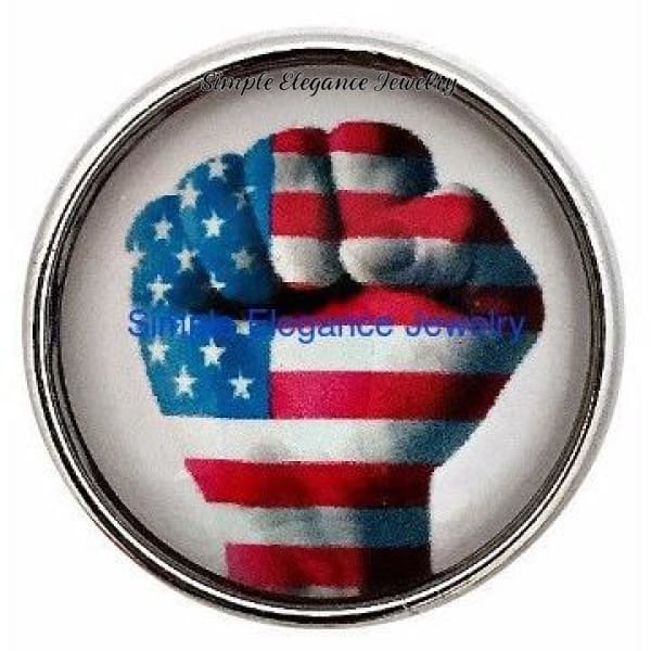 Flag Fist Snap 20mm for Snap Jewelry - Snap Jewelry