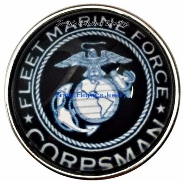 Fleet Marine Force Corpsman Snap 20mm for Snap Charm Jewelry - Snap Jewelry
