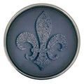 Fleur-de-lis Blue Snap 20mm - Snap Jewelry