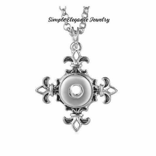 Fleur-de-lis Snap Necklace 12mm Snaps (SN70) - Snap Jewelry