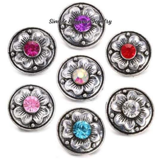 Flower Birthstone Charm 20mm for Snap Jewelry - Snap Jewelry