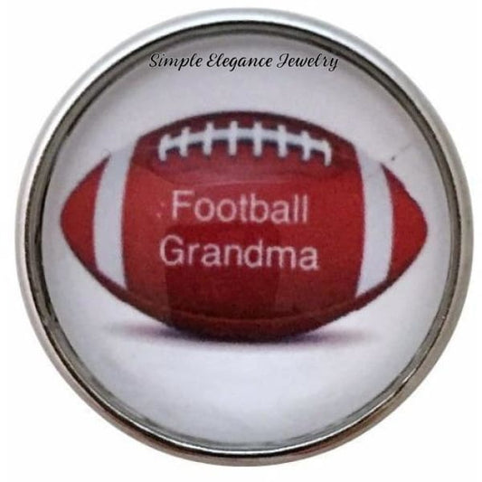 Football Grandma Snap Charm 20mm for Snap Jewelry - Snap Jewelry