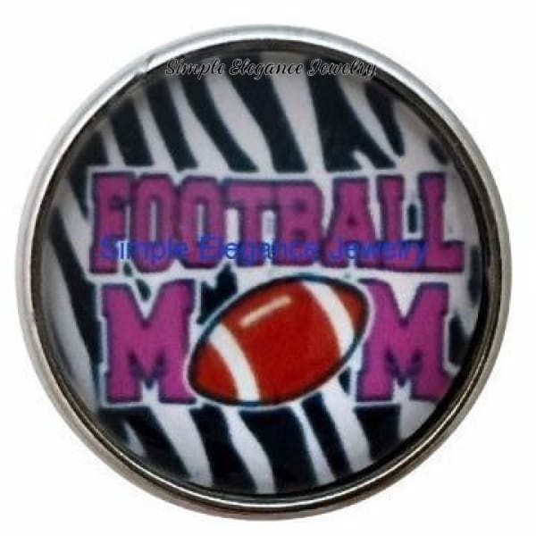 Football Mom Snap 20mm - Snap Jewelry