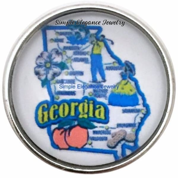 Georgia State Snap 20mm for Snap Charm Jewlery - Snap Jewelry