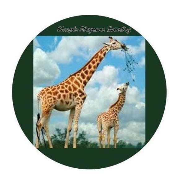 Giraffe Family Snap Charm 20mm for Snap Charm Jewelry - Snap Jewelry