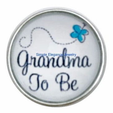 Grandma To Be Snap Charm 20mm for Snap Jewelry - Snap Jewelry