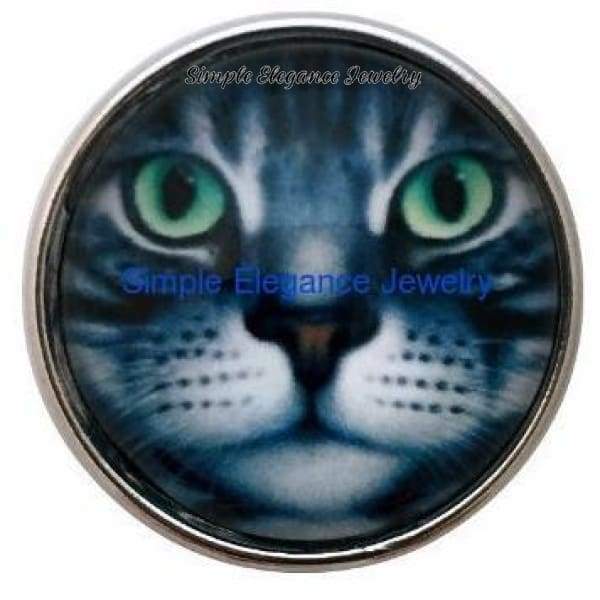 Gray Cat Snap 20mm - Snap Jewelry