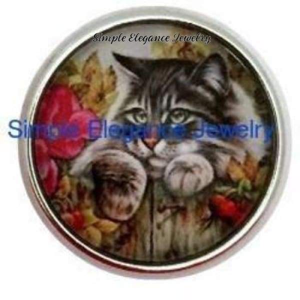 Gray Cat Snap 20mm for Snap Charm Jewelry - Snap Jewelry