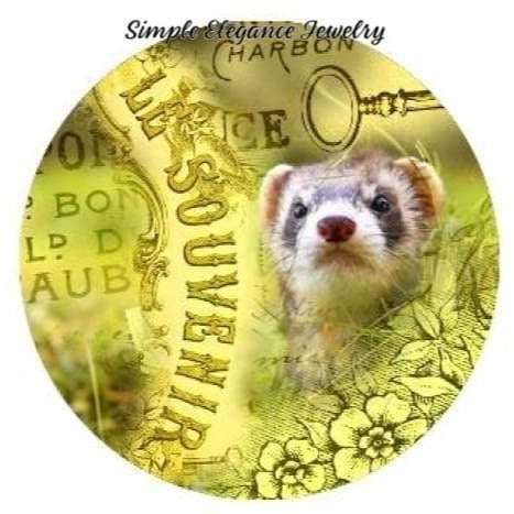 Gray Ferret Snap Charm 20mm - Snap Jewelry