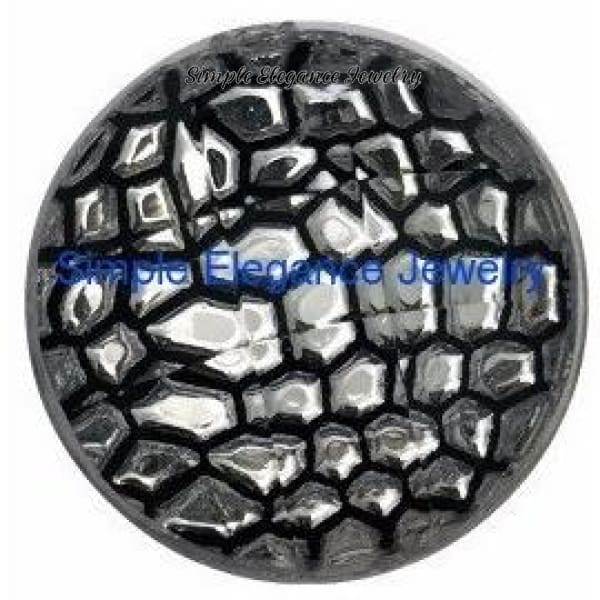 Gray Scale Acrylic 20mm Snap for Snap Charm Jewelry - Snap Jewelry