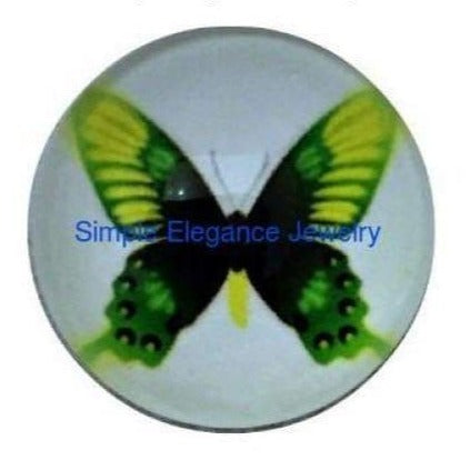 Green Butterfly Snap 18mm - Snap Jewelry