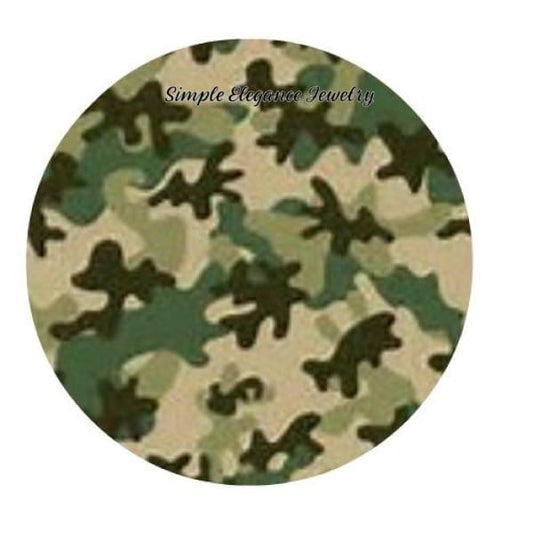 Green Camo Snap Charm 20mm for Snap Jewelry - Snap Jewelry