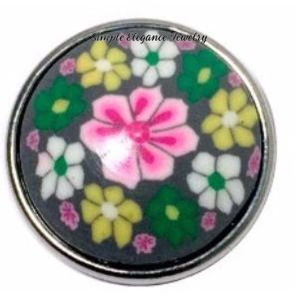 Green Polymer Clay Snap 18mm (Each One Slightly Different) - Snap Jewelry