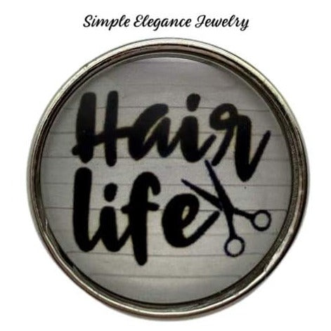 Hair Life Stylist Snap Charm 20mm - Snap Jewelry