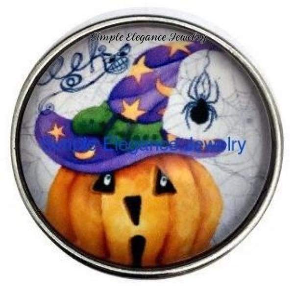 Halloween Pumpkin Spider 20mm Snap for Snap Charm Jewelry - Snap Jewelry