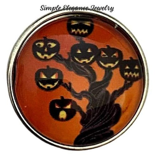 Halloween Pumpkin Tree Snap Charm - Snap Jewelry