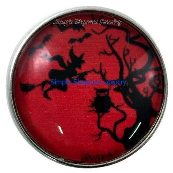 Halloween Red Witch 20mm Snap - Snap Jewelry
