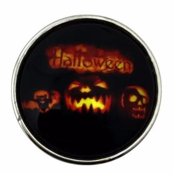 Halloween Snap-Pumpkin Button 20mm - Snap Jewelry