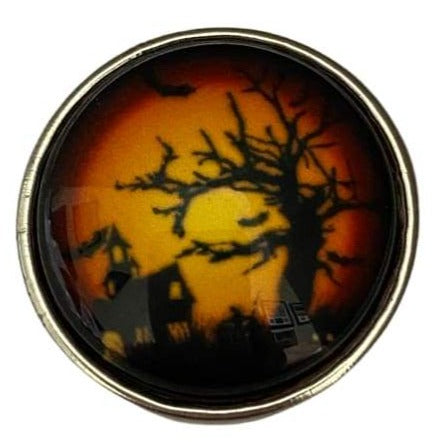 Halloween Tree Snap Button 20mm - Snap Jewelry