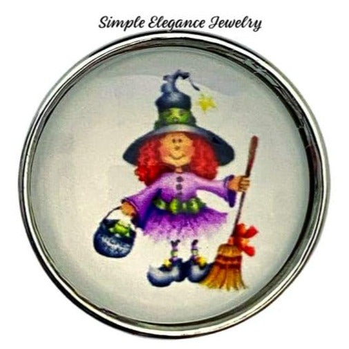 Halloween Witch Snap Charm 20mm - Snap Jewelry