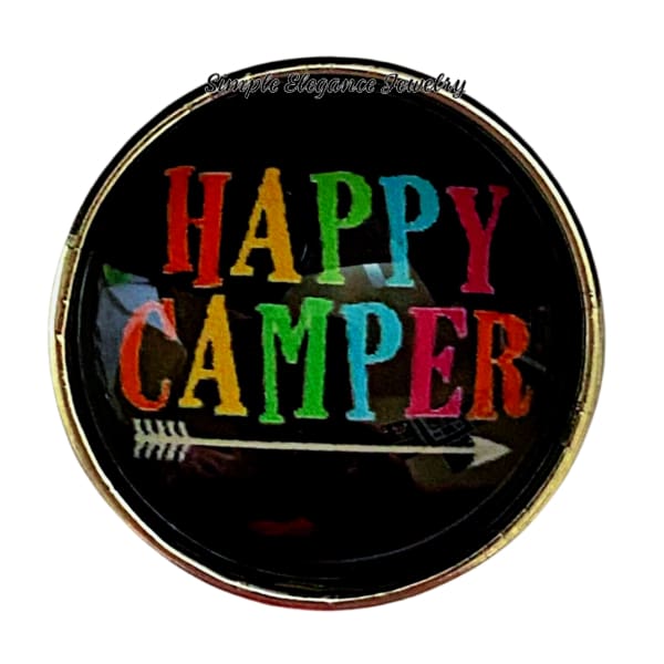 Happy Camper Snap Charm 20mm - Snap Jewelry