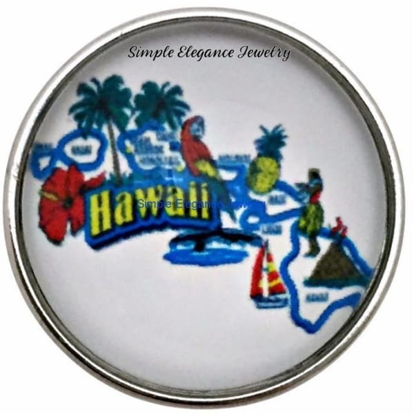 Hawaii State 20mm Snap Charm - Snap Jewelry