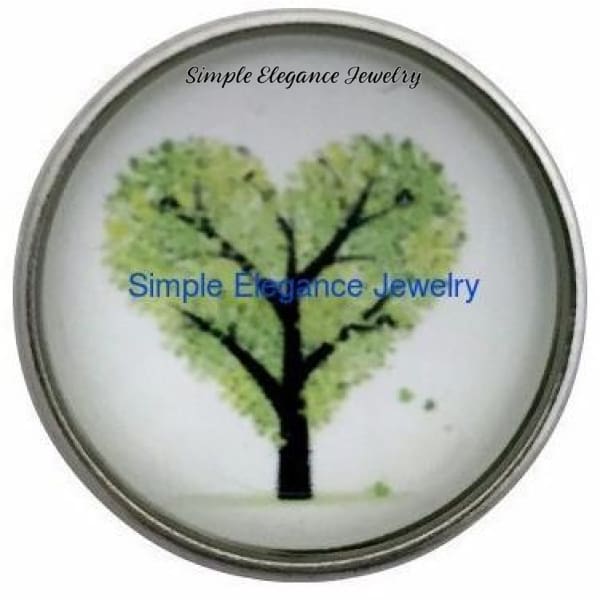Heart Tree Snap 20mm for Snap Charm Jewelry - Snap Jewelry