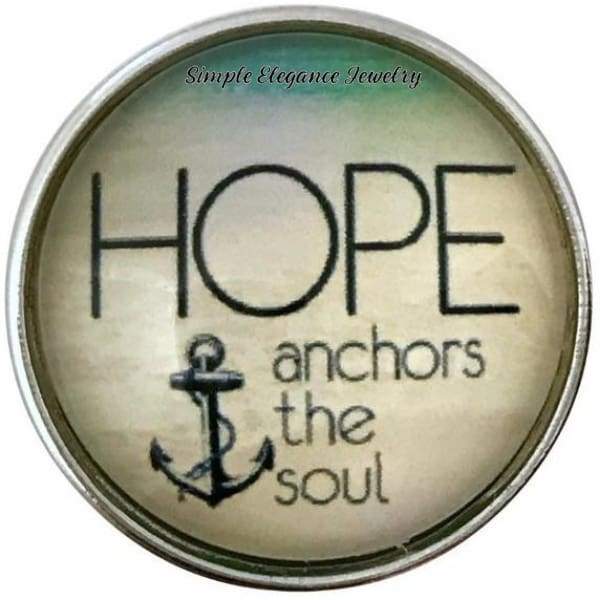 Hope Anchors the Soul Snap 20mm for Snap Jewelry - Snap Jewelry