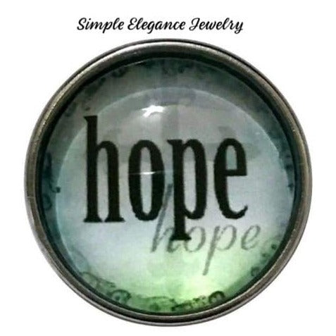 Hope Snap Charm 20mm Snap - Snap Jewelry