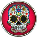 Hot Pink Sugar Skull Snap 20mm for Snap Jewelry - Snap Jewelry